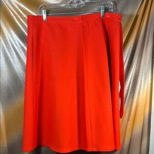 Vintage 70’s polyester wrap Red Women's‎ Skirt with pockets. A2